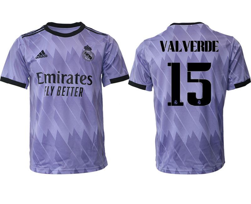 Men 2022-2023 Club Real Madrid away aaa version purple #15 Soccer Jersey->chelsea jersey->Soccer Club Jersey